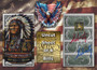 Uncut Sheet of 4 $2 Bills Liberty Colorized America 250 - Native American Chief