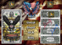 Uncut Sheet of 4 $1 Bills Liberty Colorized - Black Eagle Emblem