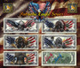 Patriotic Eagle Series by Liberty - Set of 5 Colorized $2 Bills