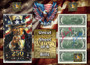 Uncut Sheet of 4 $2 Bills Liberty Colorized America 250 - Uncle Sam