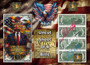 Uncut Sheet of 4 $2 Bills Liberty Colorized - President Trump Pop Art
