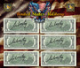 United States Military Series - Set of 6 Liberty Signed Colorized $2 Bills