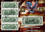 The Diamond Immortals Colorized $2 Bill Set – Uncut Sheet of 4 & Single Note by Liberty