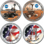 Mission to Mars Set of 2 Colorized U.S. JFK Half Dollars