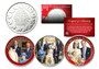 British Royal Family Colorized Royal Canadian Mint 3 Medallion Set