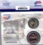 U.S. Mint 2 Coin Presidential Dollar & Spouse Bronze Medal Set Reverse
