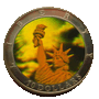 Liberia $10 Statue Of Liberty Hologram Coin