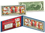 Maneki-Neko Lucky Cat Colorized $2 Bill