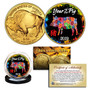 2019 Lunar Year Of The Pig 24K Gold Clad American Buffalo Tribute Coin PolyChrome