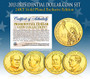 24K Gold Plated Presidential Dollars 2013