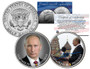 Vladimir Putin Colorized JFK 2 Coin Set