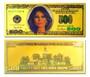 Set of 2 First Lady Melania Trump 24K Gold Foil $500 Novelty Bills