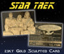 Star Trek TNG Senior Officers 23K Gold Sculpted Card