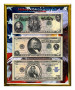 Historic U.S. Currency Colorized $5 Bill Collection in 8" x 10" Frame