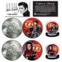 Elvis Presley 1968 Comeback Special 1976 Bicentennial Eisenhower Dollar 2 Coin Set