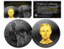 Black Ruthenium Clad Lincoln Presidential Dollar with 24K Gold Portrait