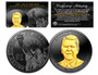 Black Ruthenium Clad Reagan Presidential Dollar with 24K Gold Portrait