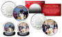 The British Monarchy Then and Now Commemorative RCM Medallion 2 Coin Set