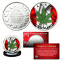 Canada Legalized Marijuana Colorized Royal Canadian Mint Medallion Lot Of 5