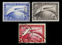 1928/1931 #423, 424, 455 Full Set Air Mail Zeppelin Cancelled