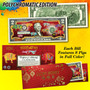 2019 Year Of The Pig Colorized $2 Bill Polychromatic 8 Pigs in Red Envelope