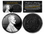 1943 Black Ruthenium & 24K Silver Highlights Abraham Lincoln Steelie WW II Penny