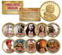 Famous Native Americans Set of 10 Colorized Sacagawea Dollars