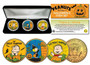 Peanuts Halloween 24K Gold JFK Half Dollar 3 Coin Set in Case