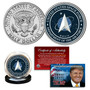 Space Force USSF w/ Trump Certificate Colorized JFK Half Dollar