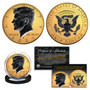2023 Black Ruthenium on Gold Plated JFK Half Dollar - Philadelphia Mint