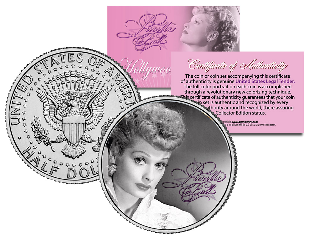 thumbnail image 2 of I Love Lucy 100th Birthday 2-Coin Set – US Genuine Legal Tender 24K Gold Plated 2 of 6