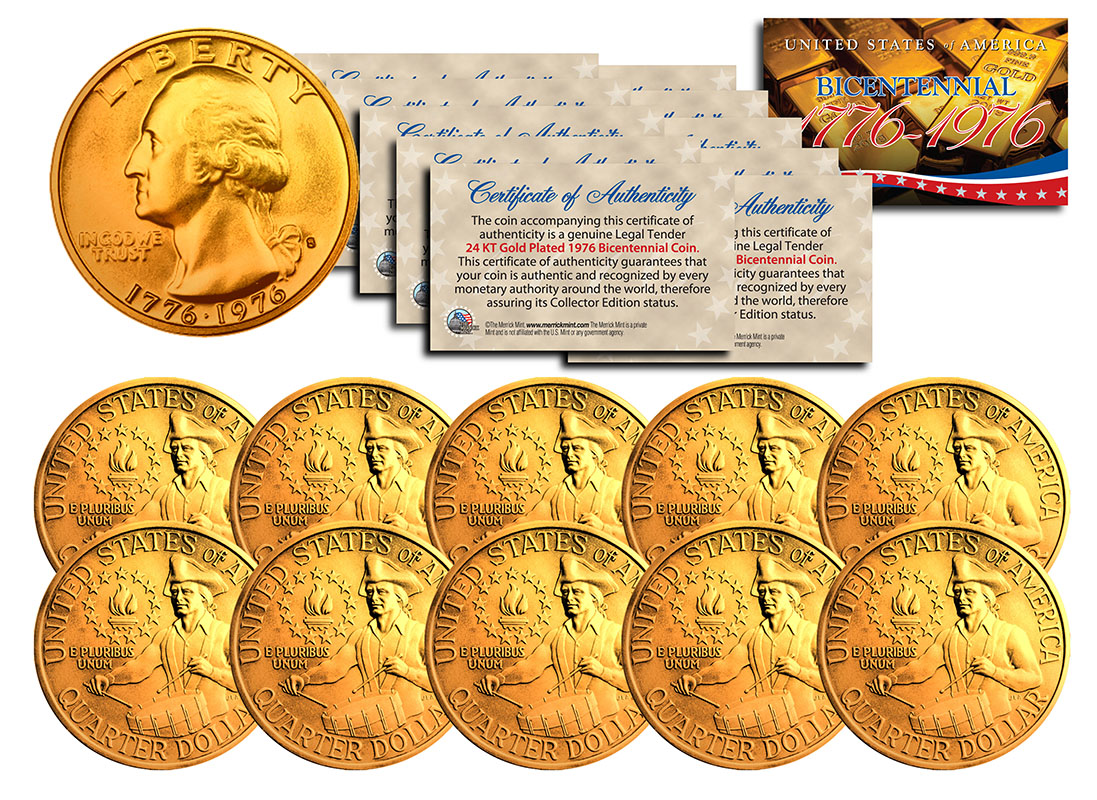 1976-S 40% Silver Bi-Centennial Quarter - BU And In Cello - Foto 14