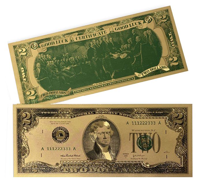 24K GOLD Plated Foil $50 Dollar Bill Collectible Novelty