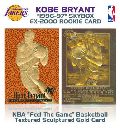 b-caスカード Kobe Bryant SkyBox EX-2000 Rookie 23K Gold Sculptured Card