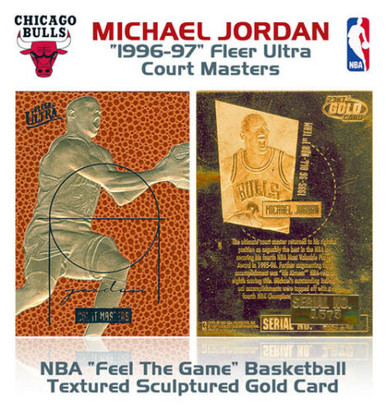 1996 Michael Jordan Ultra Court Masters Textured 23K Gold