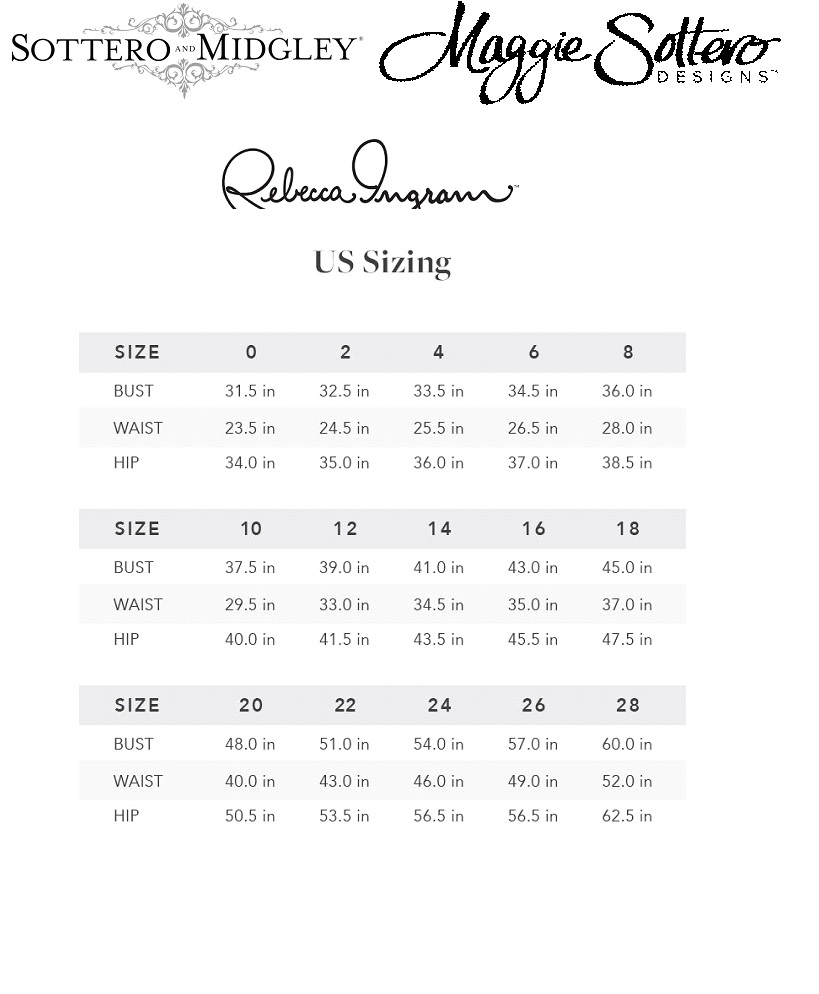 maggie sottero sizing