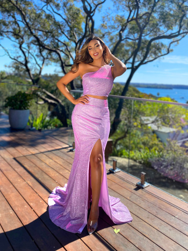 aline formal dress plus size Luxury Olive Green Beaded A-Line Modest Evening Dress Plus Size LA72738B Pink / 16 main image 1