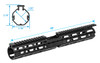 UTG PRO AR-15 Super Slim M-LOK 15" Drop-in Car. Length Rail