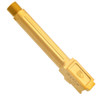Fortis for Glock 19 Match Grade Barrel with Thread Protector - TiN Coating (Gold)