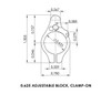 Superlative Arms .625 Adjustable Gas Block - Clamp On - Stainless Steel