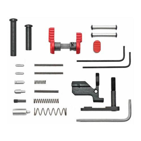 ARMASPEC Armaspec AR 10 Lower Parts Kit Less FCGGrip - RED, AR 10 Lower Parts Kit, AR 10 Parts, AR10 Parts, .308, AR 15 Lower Parts Kit, AR 15 Lower Parts, AR 15 Lower Kit, AR 15 Parts, AR15 Parts, AR 15 Accessories, Best AR 15 Lower Parts Kit, AR 15 LPK, American Made AR 15 LPK