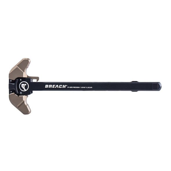 Aero Precision AR-10 Breach Ambi Charging Handle w/ Large Lever - Black/Kodiak Brown