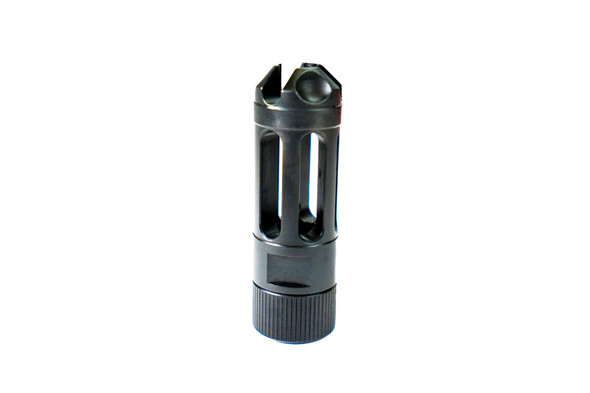 Faxon 9mm/350 Legend MuzzLok Ported Flash Hider, Steel, QPQ Nitride