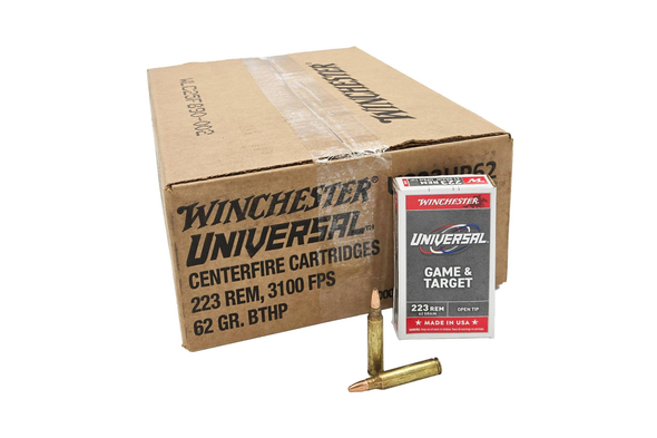 Winchester .223 Remington 62gr FMJ Open Tip - 1000 round case Winchester .223 Remington 62gr FMJ Open Tip - 1000 round case