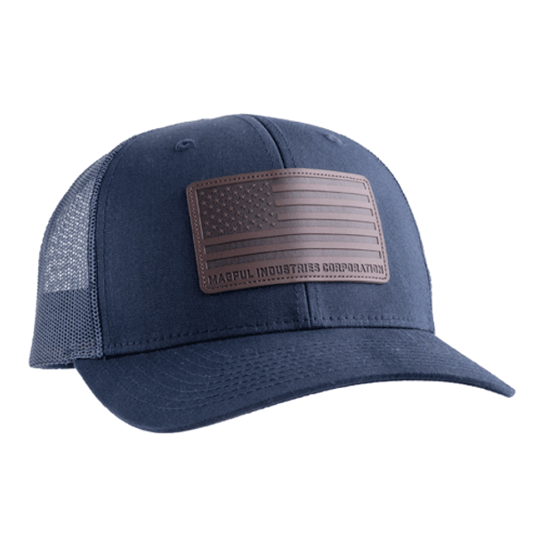 Magpul Standard Leather Patch Trucker Hat - Navy