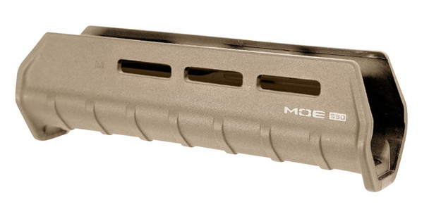 Magpul Industries, MOE M-LOK Forend, Fits Mossberg 590/590A1, Polymer Construction, Features M-LOK Slots, Flat Dark Earth