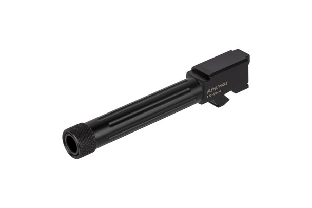 Lone Wolf Alpha Wolf 9mm Fluted Threaded for Glock 19 - Nitride