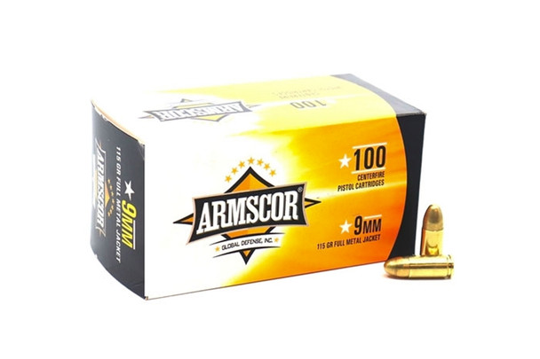 Armscor 9mm ARM50444 115 Grain Full Metal Jacket Ammunition - 1200rd Case