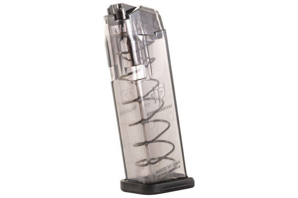 ETS Group SMKGLK19 Pistol Mags 15rd Standard 9mm Luger Compatible w/ Glock 19/26 Smoke Polymer