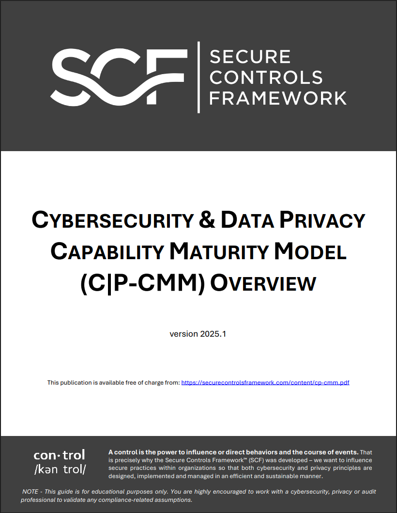 scf cybersecurity maturity model